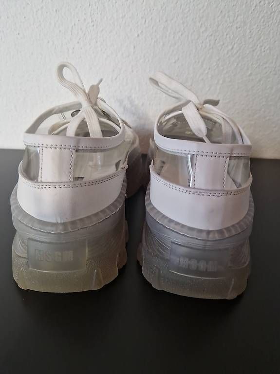 MSGM Damenschuhe: MSGM Weiße Sneaker Gr. 41  transparenter klobiger Sohle – Gebraucht aus Stüsslingen von bluenergy01 3
