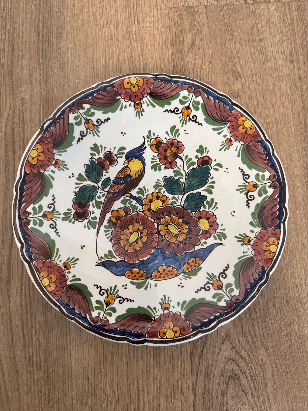 Piatti: Delft Polychrome 1977 Teller Handpainted Holland D: 24.5cm – Usato da Fislisbach venduto da chili2006