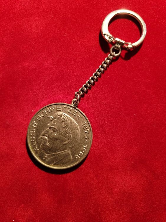 Silbermedaille "Albert Schweizer 1875-1965" mit Anhänger (Gebraucht) in
