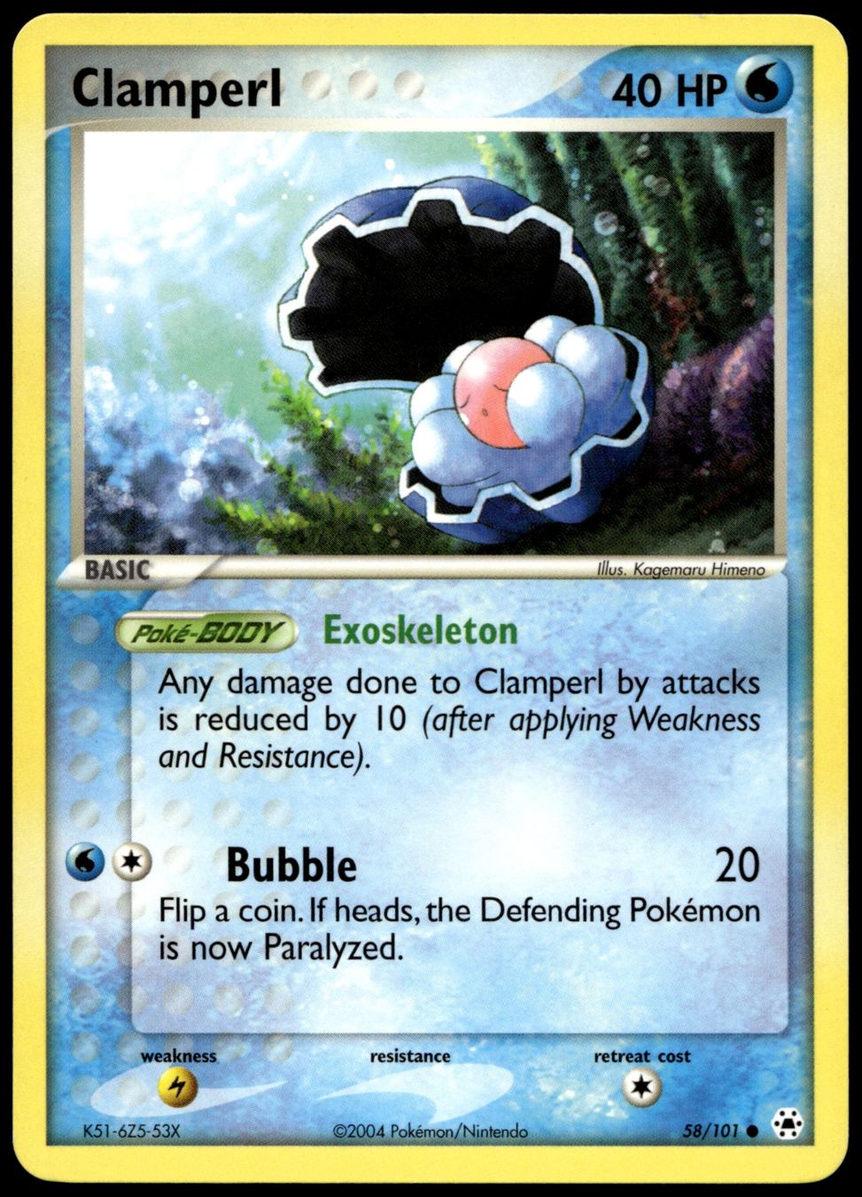 Pokémon Sammelbilder & Trading cards: Clamperl 58/101 Pokémon EX Hidden Legends – Neu (gemäss Beschreibung) aus Uster von Madame_Cards
