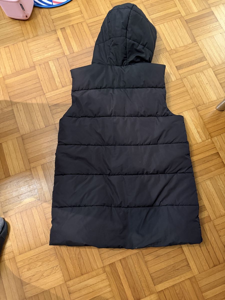 Pieces Gilet & Giacche: Pieces Steppweste mit Kapuze, Schwarz, Grösse L – Usato da Suhr venduto da Oppel 2