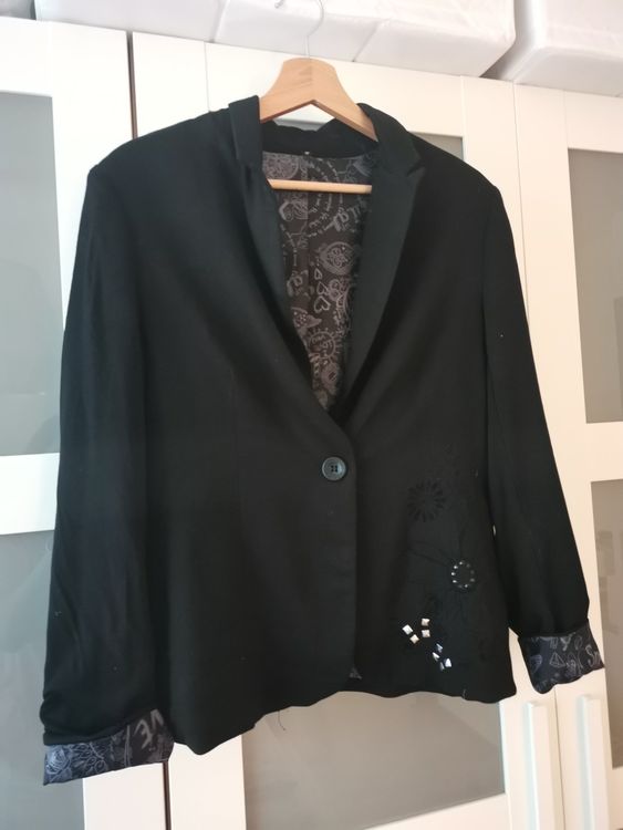 Desigual Damenblazer Schwarz Langarmlig Mit Reverskragen main image 0