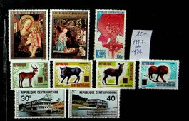 CENTRAFRIQUE TIMBRES NEUFS 1972-76 COTE 13 EUROS /U527
