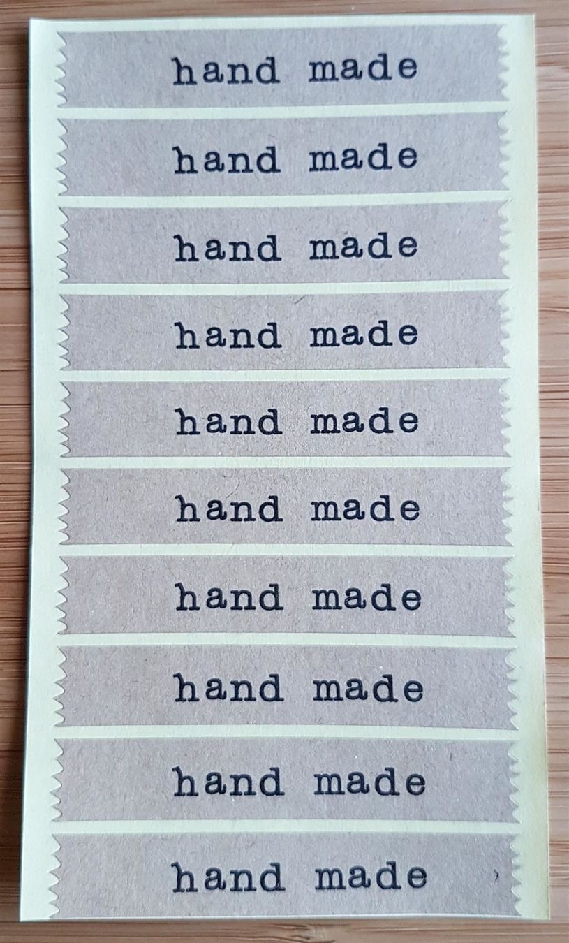 Dekomaterial: 40 x "hand made" Aufkleber Sticker neu – Neu und originalverpackt aus Widnau von kerstinlo