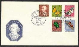 1957, J168-172, Serie auf illustr./unadr. FDC (15833)