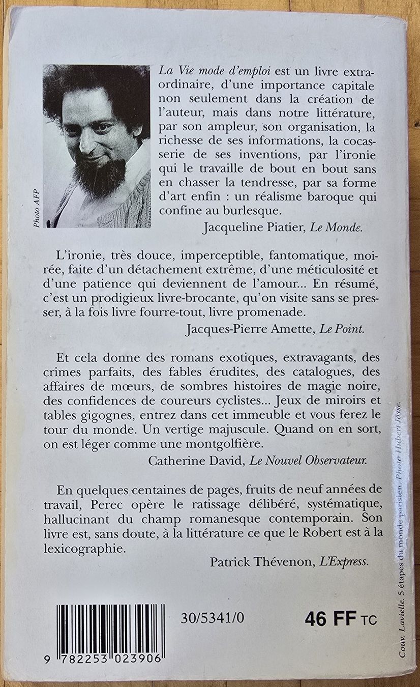 Bücher: Georges Perec - La Vie mode d'emploi – Gebraucht aus Froideville von xXSebastienXx 1
