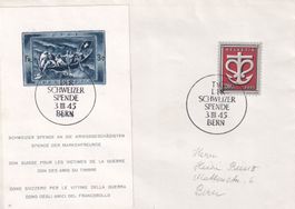 W21, Schweizer Spendeblock, gestempelt 3.III.45, Kat. 300.-