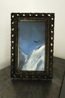"L'aigle" huile sur papier marouflé, encadré Nicolas Sorel