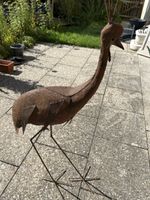 Gartenfigur Vogel aus Metall Edelrost patina Zustand gut