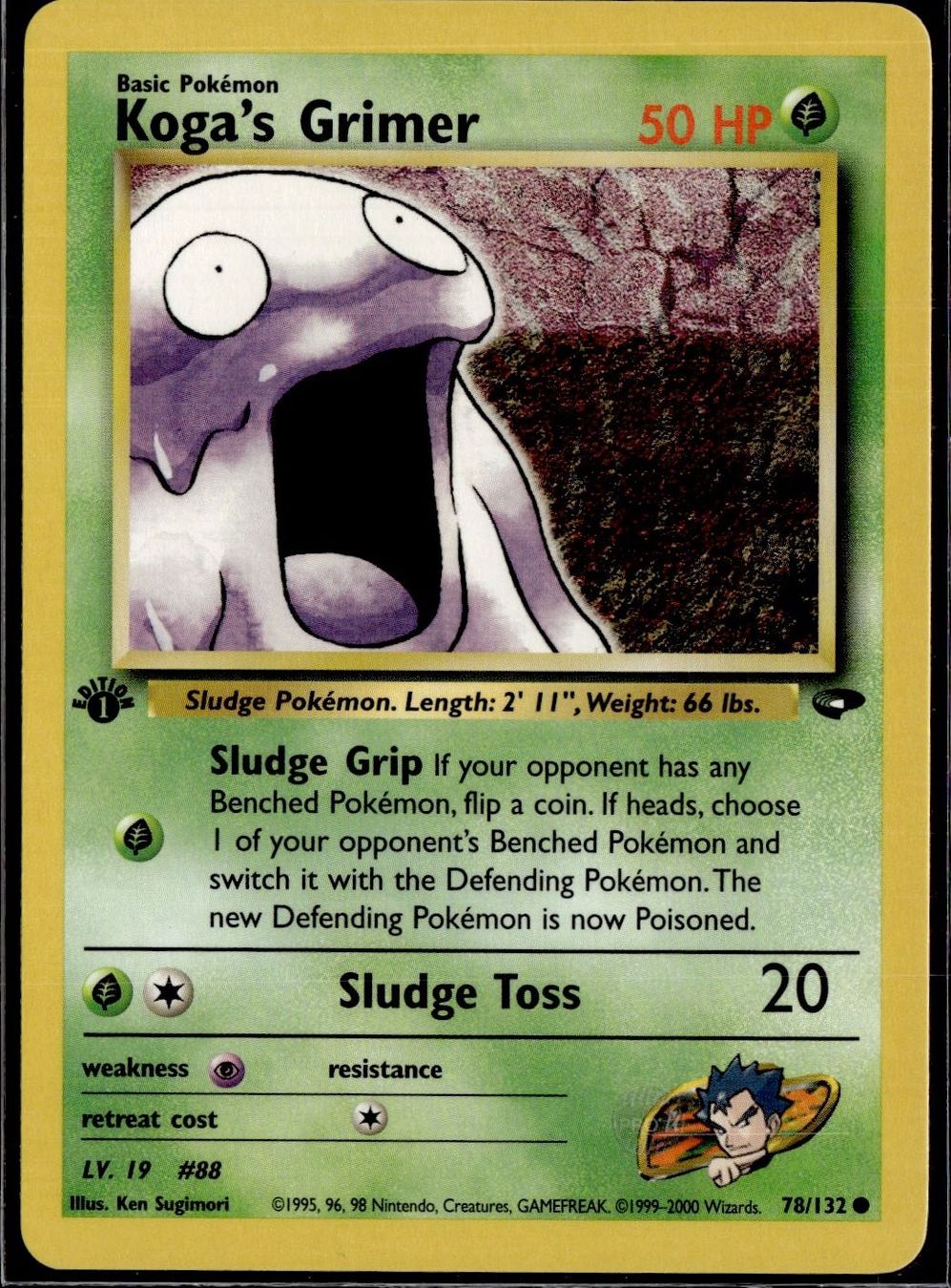 Pokémon Carte collezionabili: Kogas Grimer 1st Edition 78/132 Gym Challenge – Usato da Zürich venduto da pokemon_cards