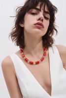 Red Coral Necklace - Sterling Silver