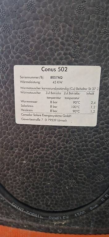 Sanitari: Solarboiler Consolar – Usato da Winterthur venduto da rudolfonso 1