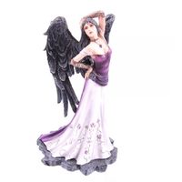 Dunkler Gothic Engel stehend - violett