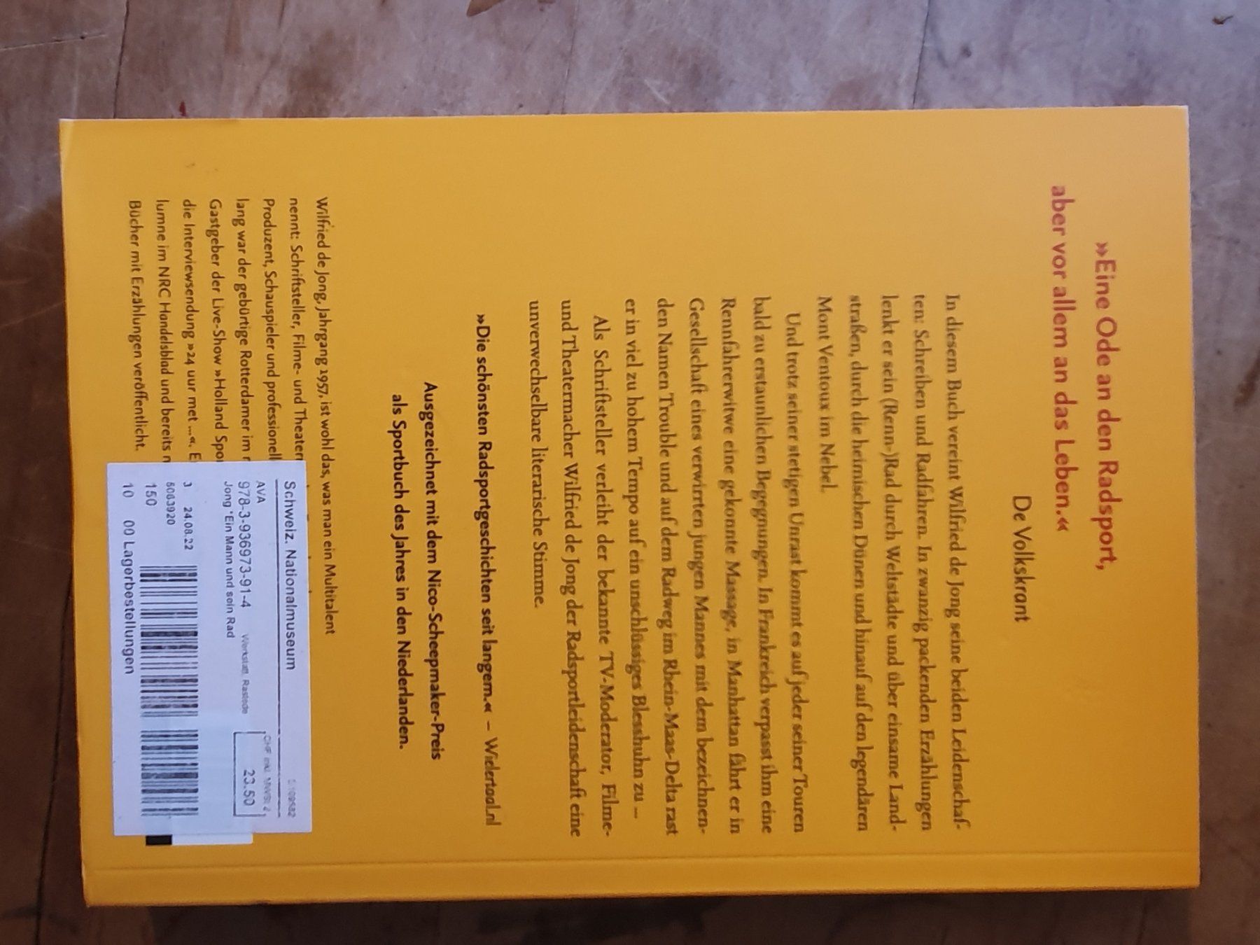 Bücher: Ein Mann und sein Rad Wilfried de Jong Covadonga – Gebraucht aus Zürich von loosebone 1