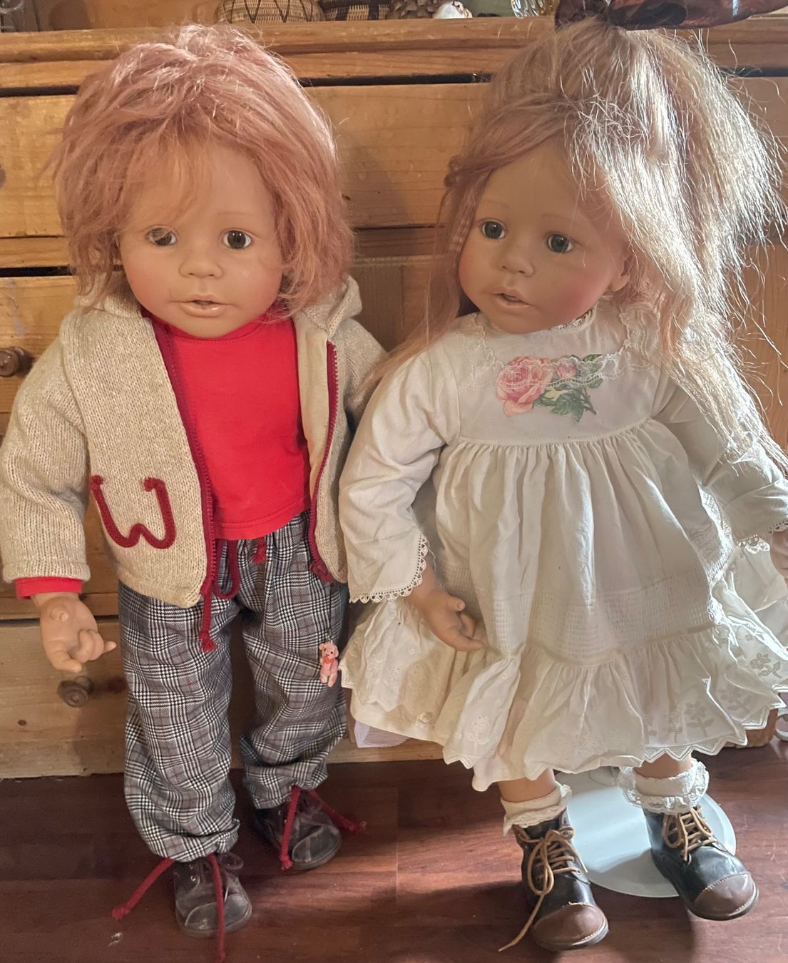 Bambole: Puppenkinder Dina und Wendelin – Usato da Malters venduto da canterburri