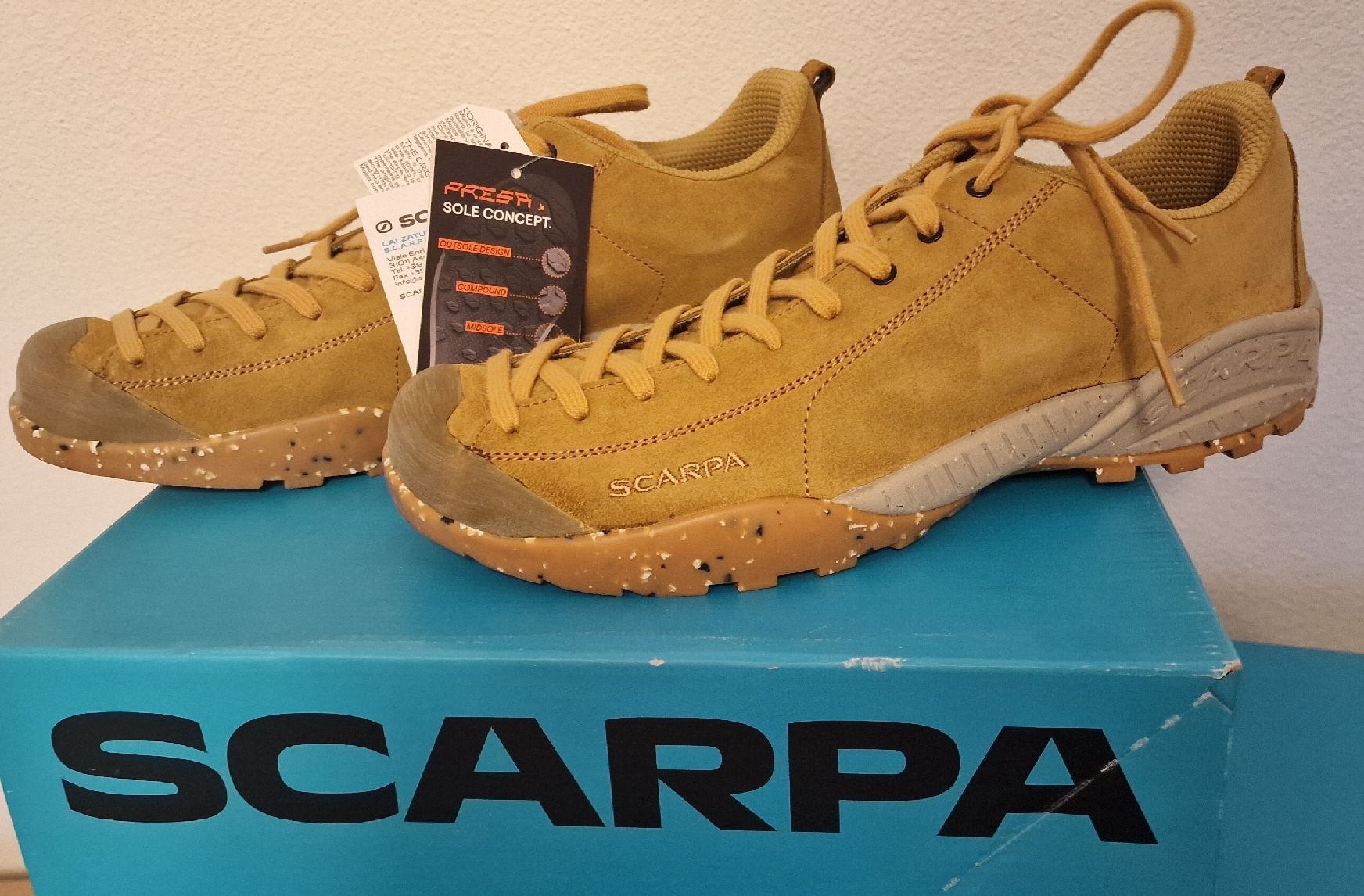 Scarpa Scarpe da uomo: Scarpa Mojito Planet Gr. 48, neu, caramel, Wanderschuhe – Nuovo e nell'imballaggio originale da Brunnen venduto da Novadis