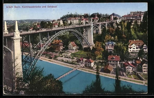 Cartes postales: AK Bern, Kornhausbrücke und Schänzli – D'occasion à Berlin par bartko-reher