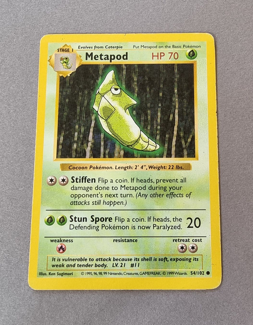 Pokémon Carte collezionabili: Pokemon, Base, Shadowless, Metapod – Usato da St.gallen venduto da herr_gamster