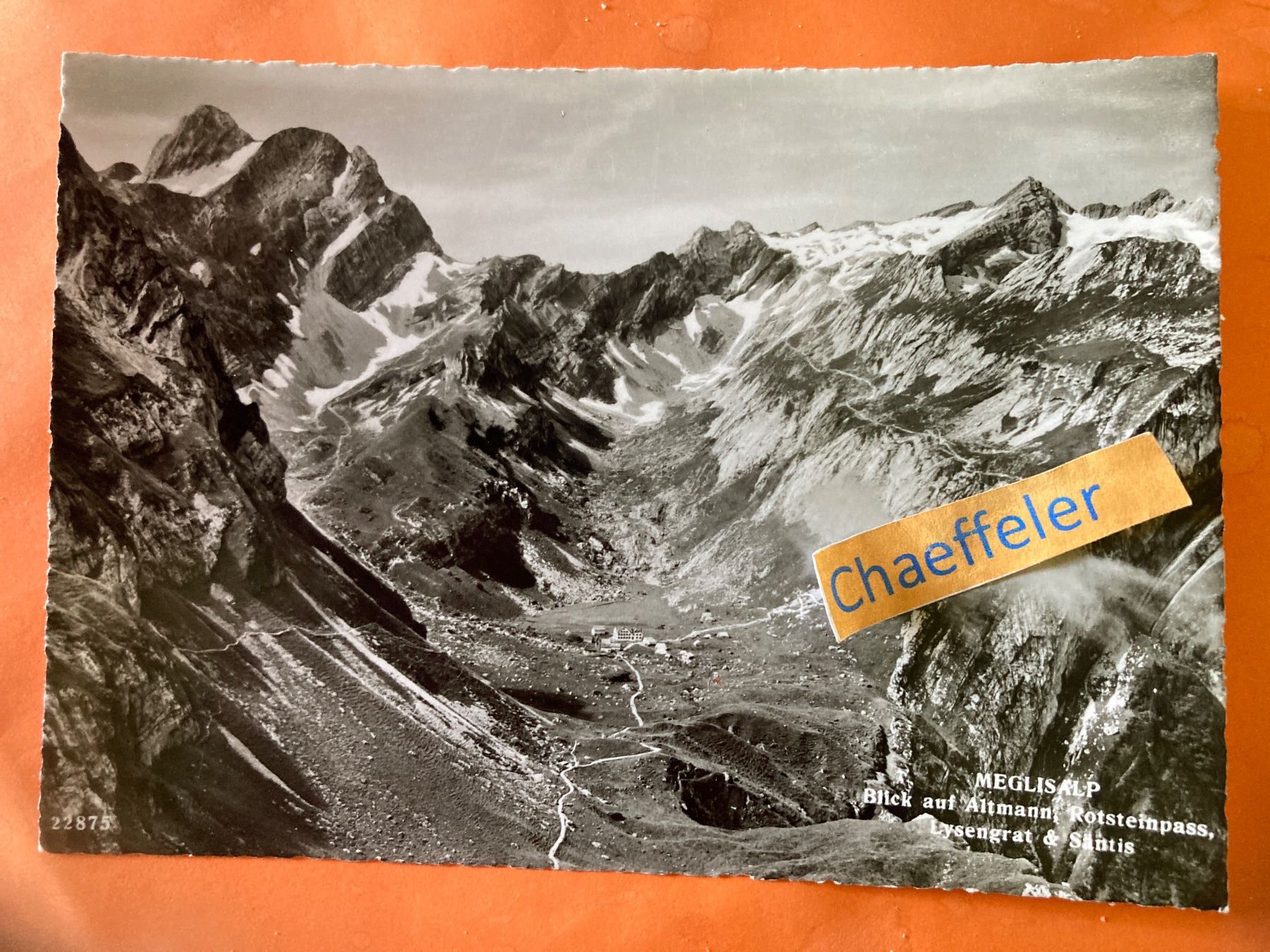 Ansichtskarten: Meglisalp. Blick auf Altmann, Rotsteinpass, Lysengrat & – Gebraucht aus Zürich von Chaeffeler