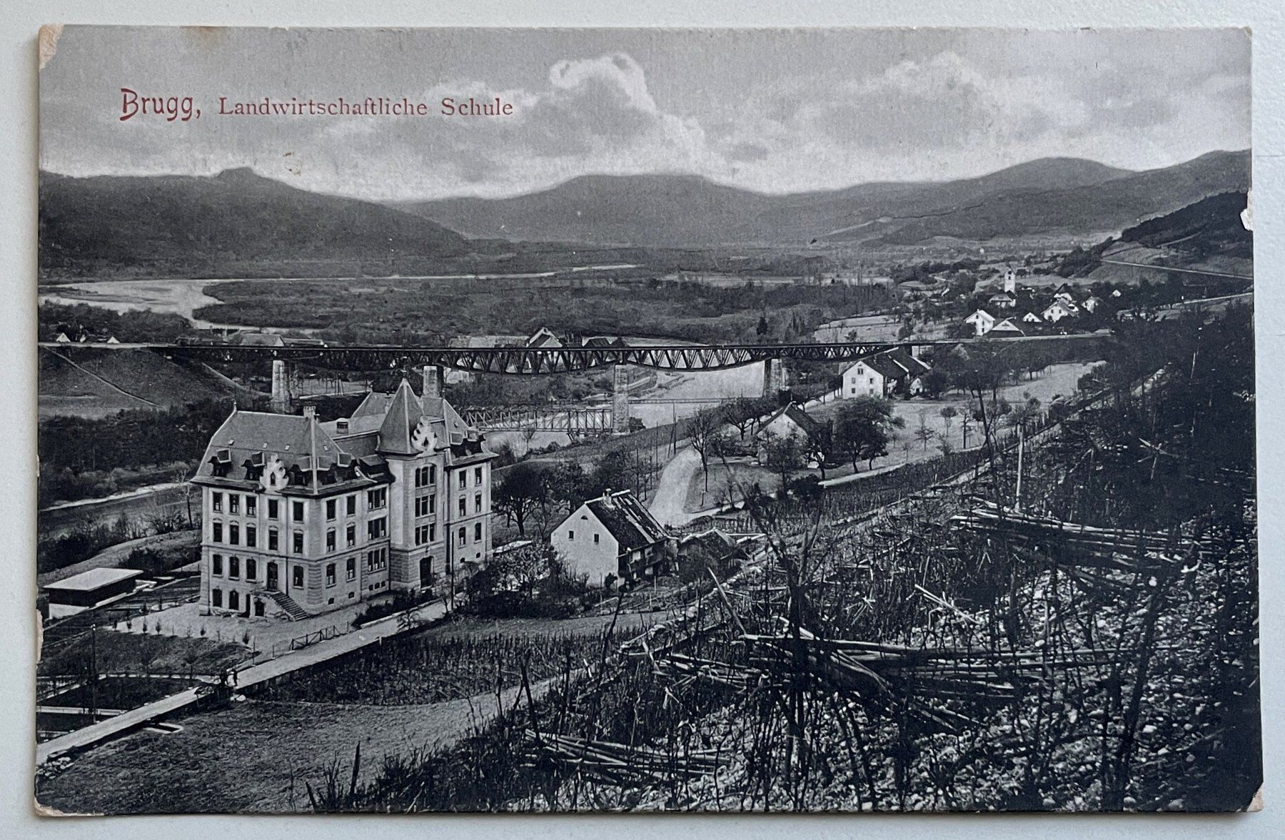 Cartoline postali: Brugg - Landwirtschaftliche Schule – Usato da Savagnier venduto da Ne2065