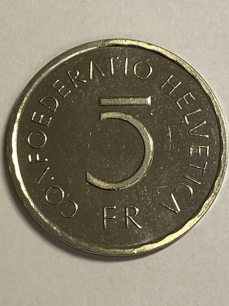 Tutti le monete: 5.- Fr commémorative de 1976 – Nuovo (secondo la descrizione) da Corsier-sur-Vevey venduto da Ginoarturo 1
