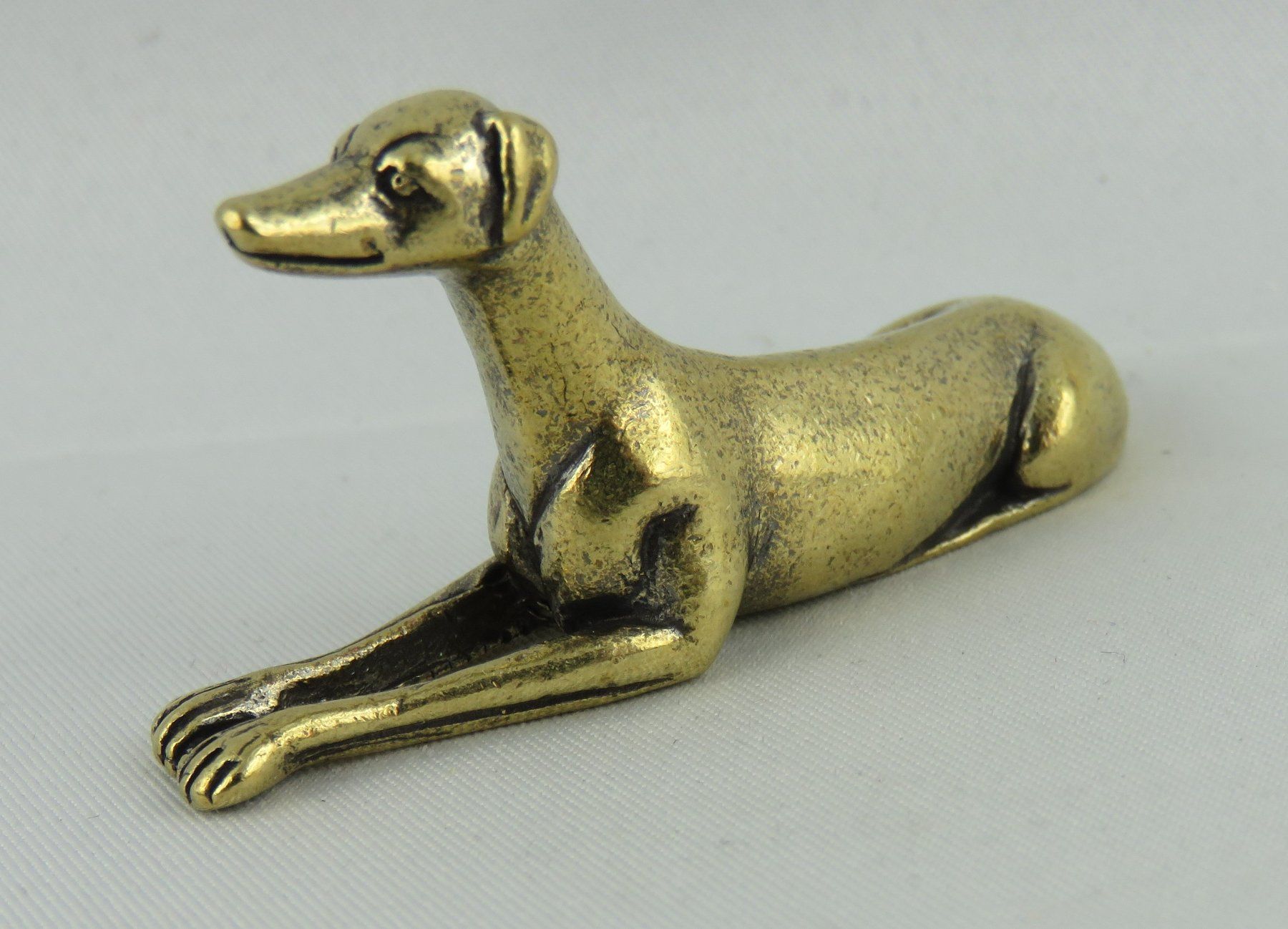 Statuette: HUNDE Figur aus Messing - Dekoration - 5,7x3cm – Nuovo e nell'imballaggio originale da Grenchen venduto da Yamahwildstar16 2