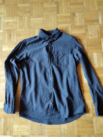 Dünnes Jack & Jones Flannel Hemd, Dunkelgrau, Grösse XS