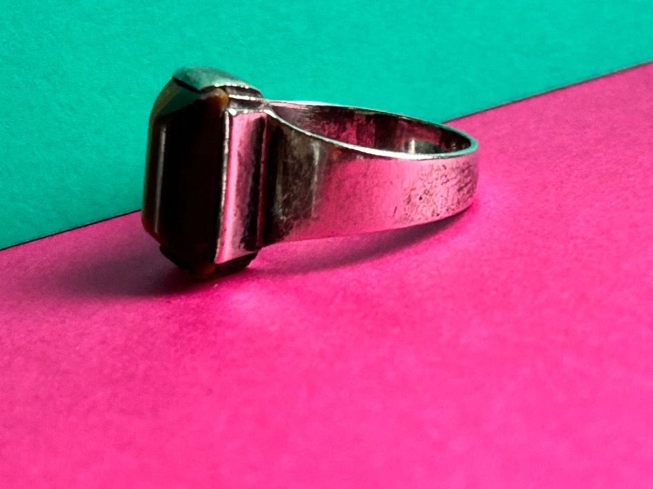 Anelli: Silberring retro Tigerauge (51) – Usato da Laufen venduto da Bellebellezza 4