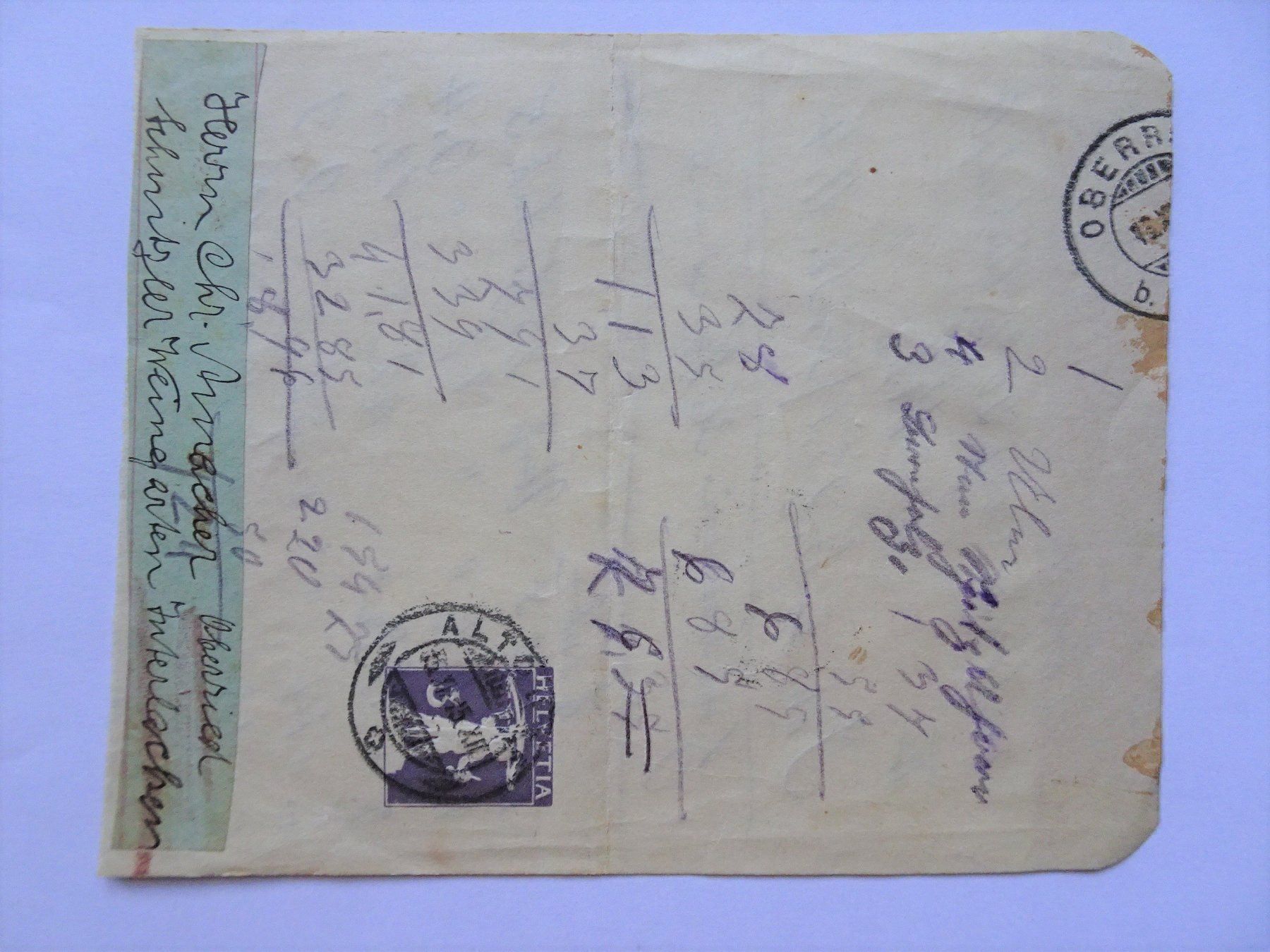 Cartoline postali: 1915 – Usato da Aadorf venduto da Chnorli-Furz