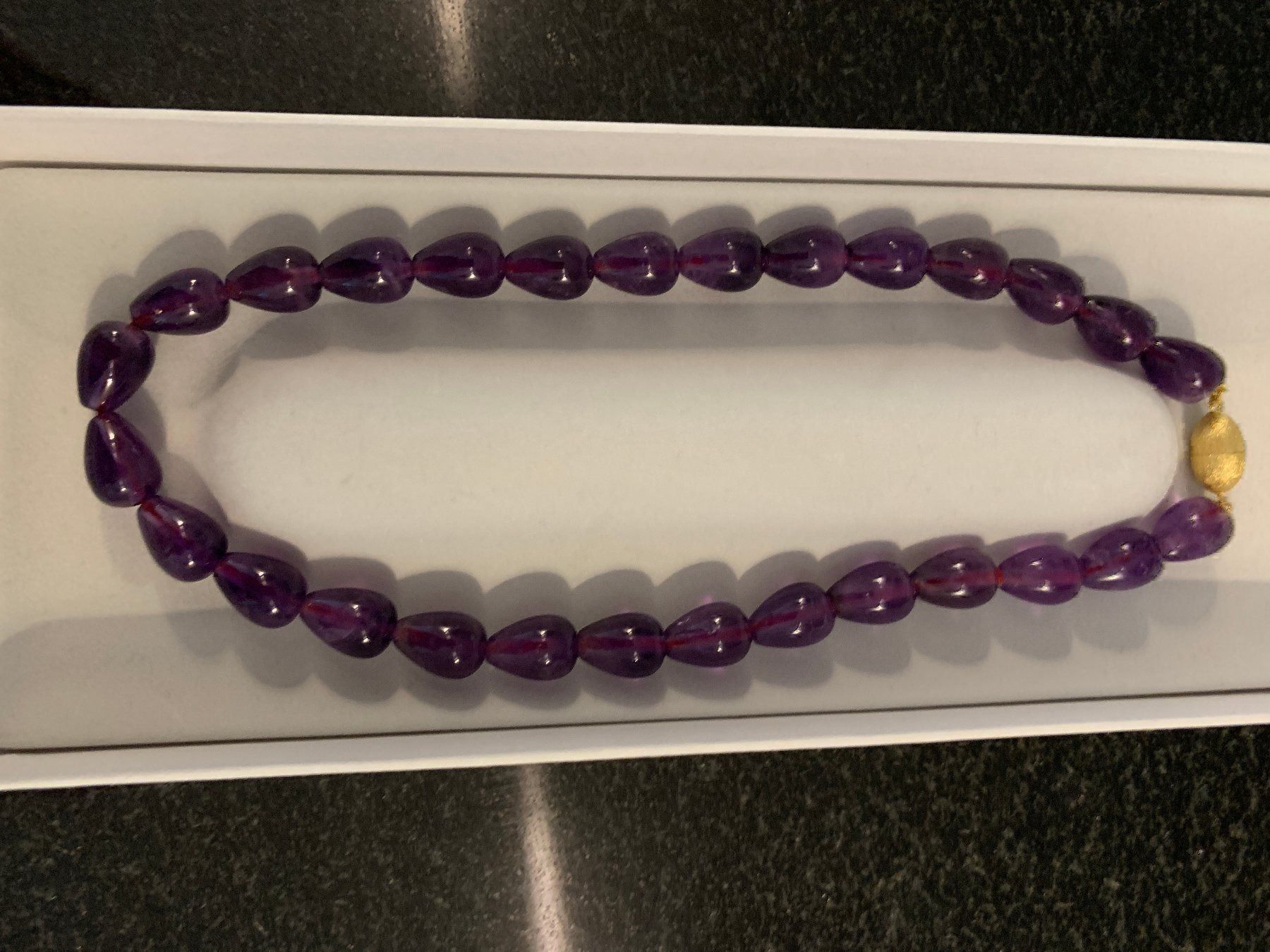 Catenine: Halskette Edelstein Amethyst, Herzform – Nuovo (secondo la descrizione) da Uznach venduto da acs22 3