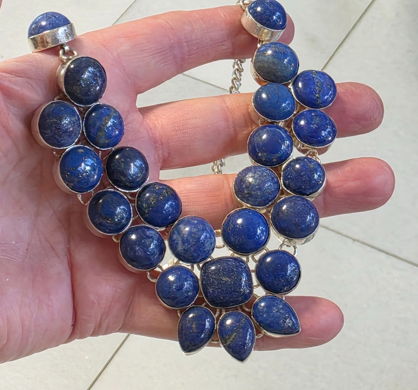 Catenine: Halskette Lapislazuli Silber Collier neuwertig – Nuovo (secondo la descrizione) da Zürich venduto da Bieter04 8