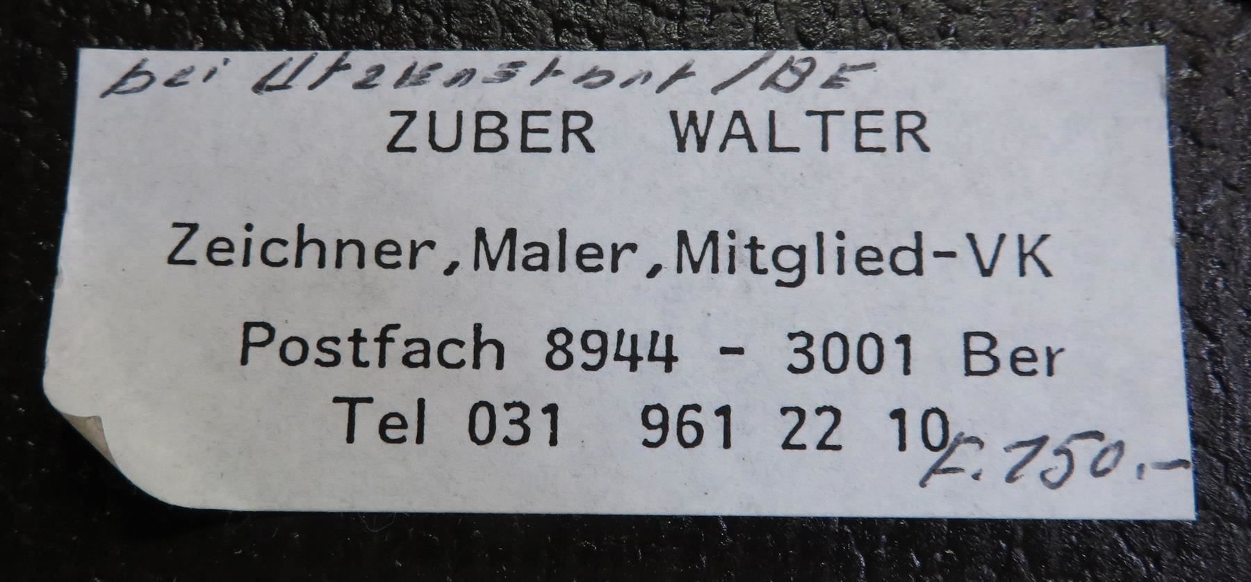 Gemälde: Aquarell Utzensdorf Zuber Walter Bern – Gebraucht aus Tüscherz-Alfermée von Newpad 5
