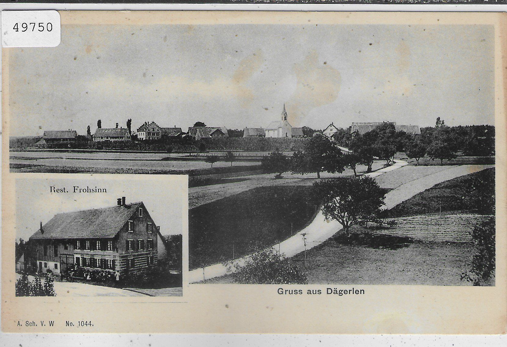 Cartoline postali: Gruss aus Dägerlen - Restaurant Frohsinn – Usato da Ettingen venduto da Kartenplanet