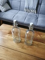 2× IKEA KORKEN Flaschen mit Verschluss, klarglas