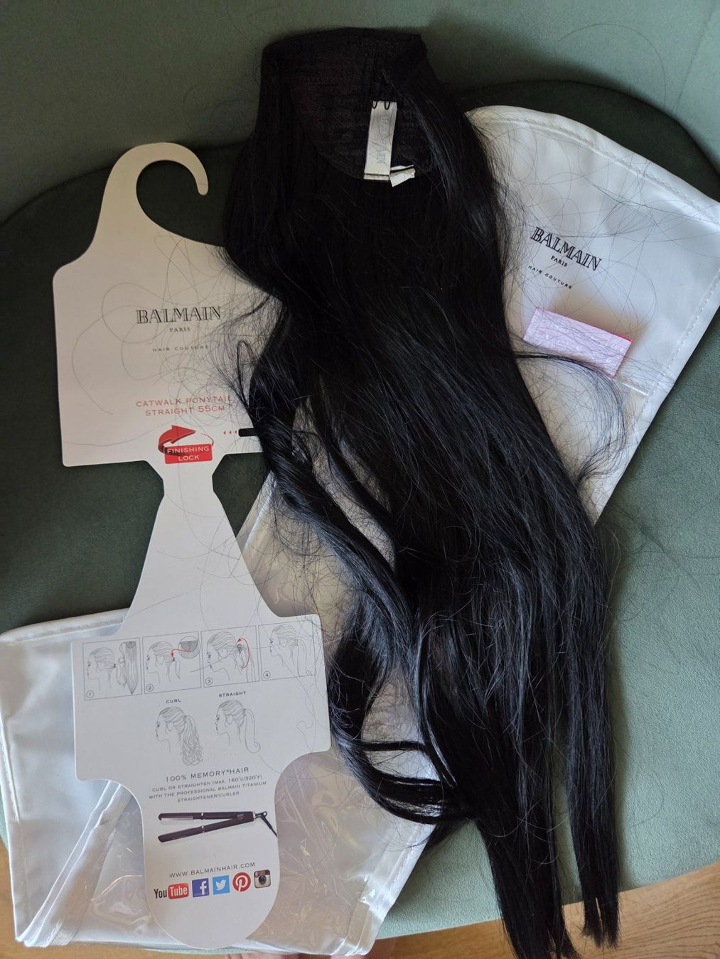 Perruques: Balmain Catwalk Ponytail 55cm, Memoryhair, Schwarz – Neuf avec emballage d'origine à Emmen par GrabandGo 1