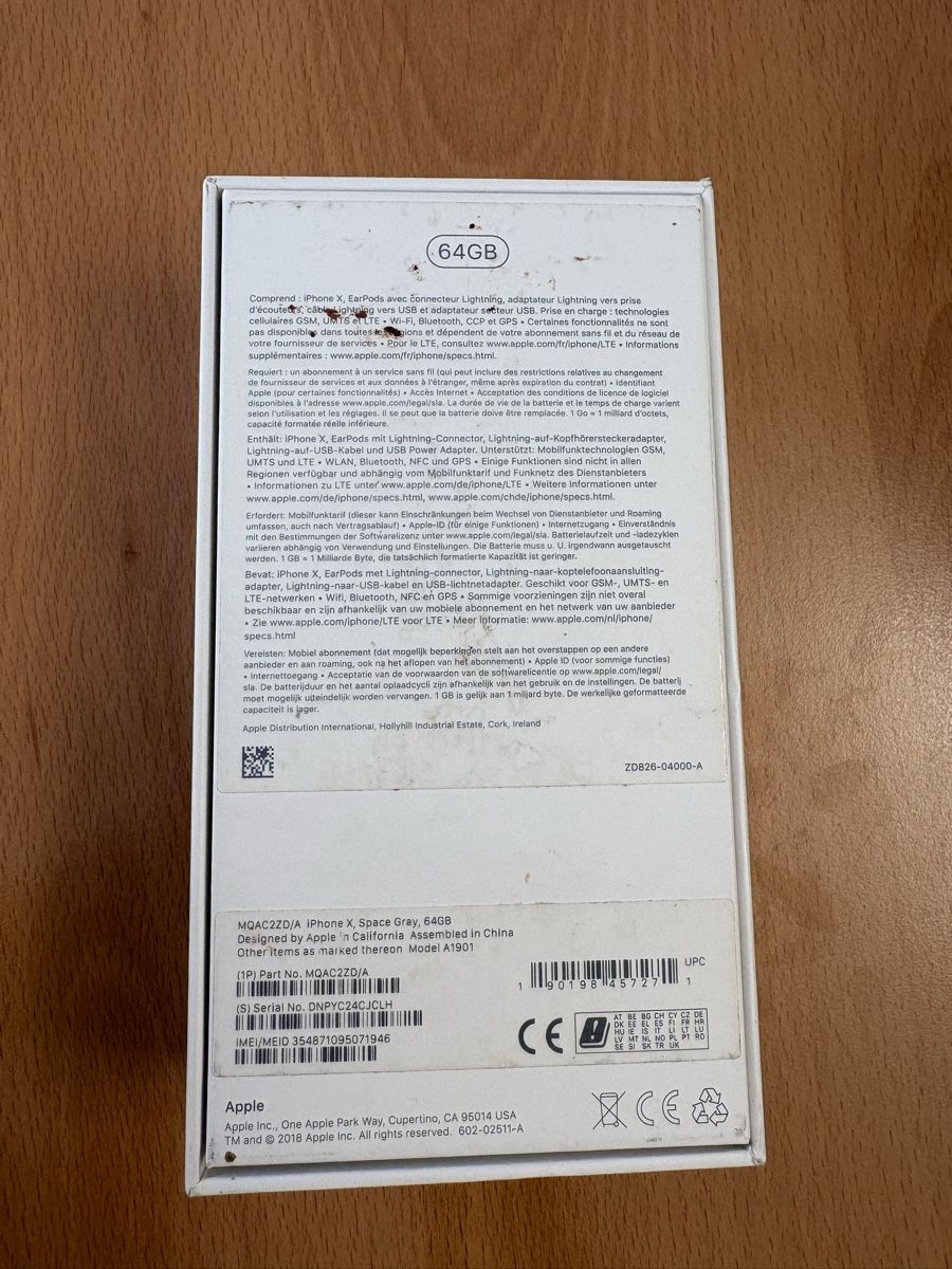 Apple Telefoni cellulari / Smartphones: iPhone X 64GB Space Grey – Usato da Zofingen venduto da M4RI4 5