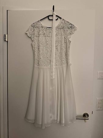 Swing Spitzenkleid weiss Gr. 38  einmal getragen