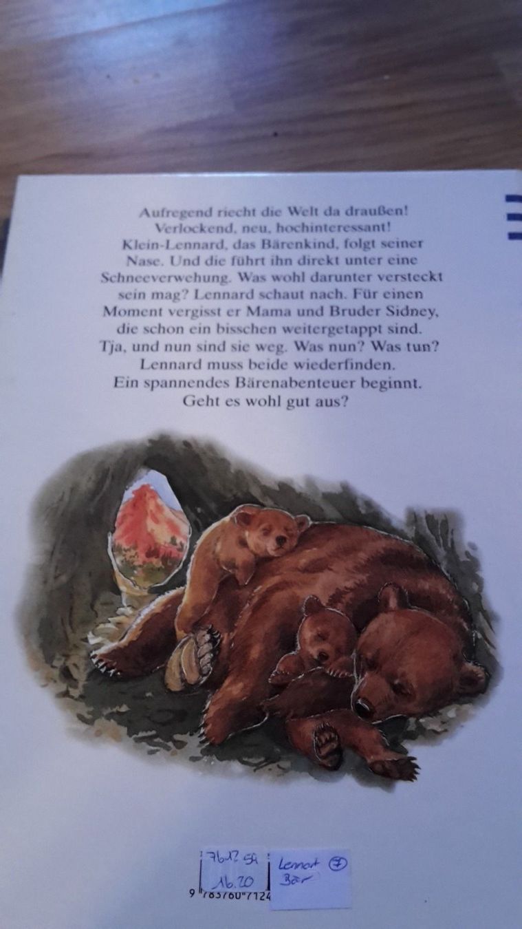 Libri: Buch Lennard der Bär – Nuovo (secondo la descrizione) da Schwarzenburg venduto da Flamingo07 2
