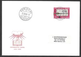 Bedarfsbrief 352 Vollstempel Zürich 60 Kalchbühl 31.12.1960