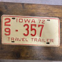 🇺🇸 1972 Vintage U.S. Autoschild - Iowa 29-357