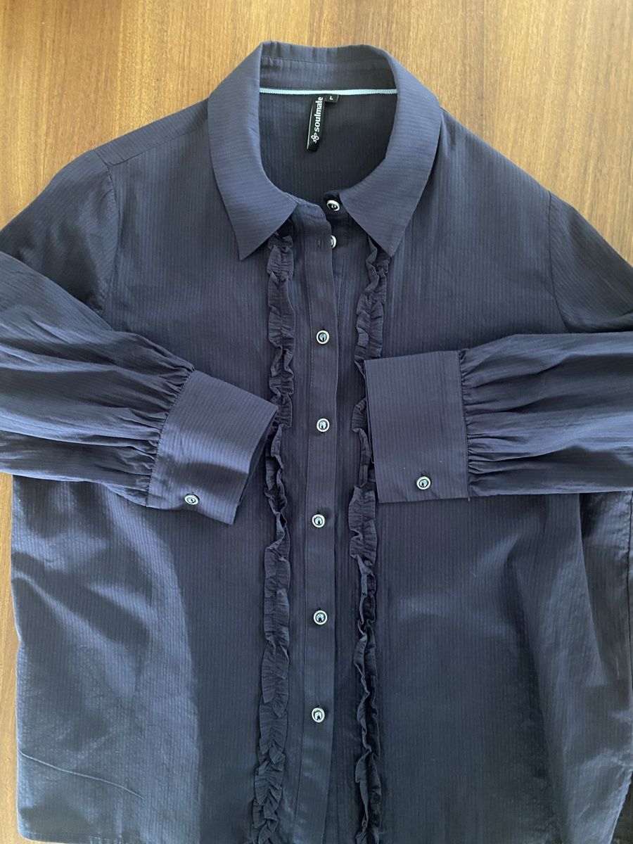 Camicette: Soulmate Bluse Gr. L dunkelblau elegant – Usato da Jona venduto da Flamingoo 2