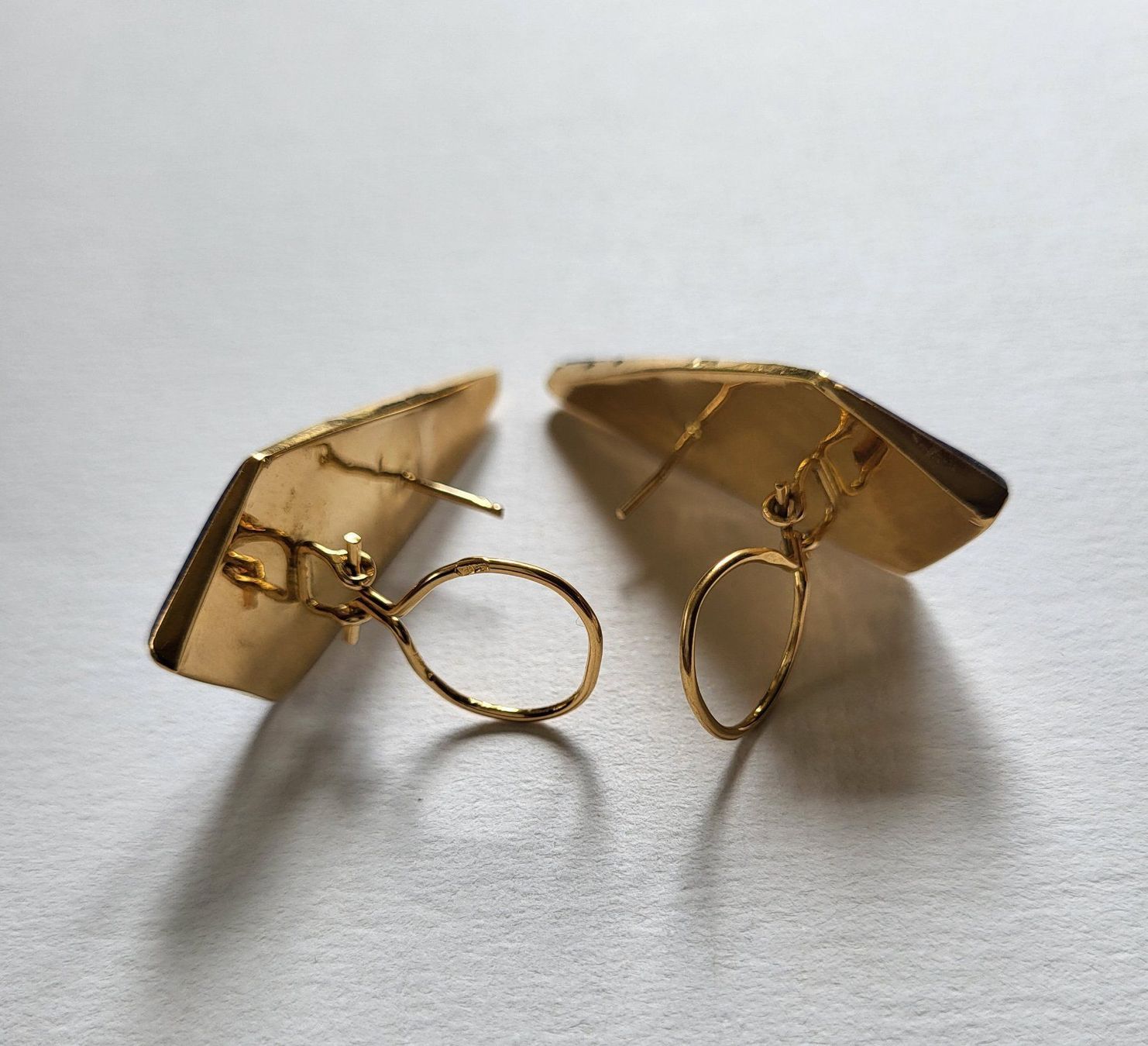 Orecchini pendenti & Orecchini a lobo: 18 Karat Gold 750 Ohrstecker Mit Lapislazuli – Usato da Wald ZH venduto da Aniade 3