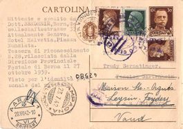 CENSURA ITALIANA - 4 Zensurstempel - interessanter TEXT