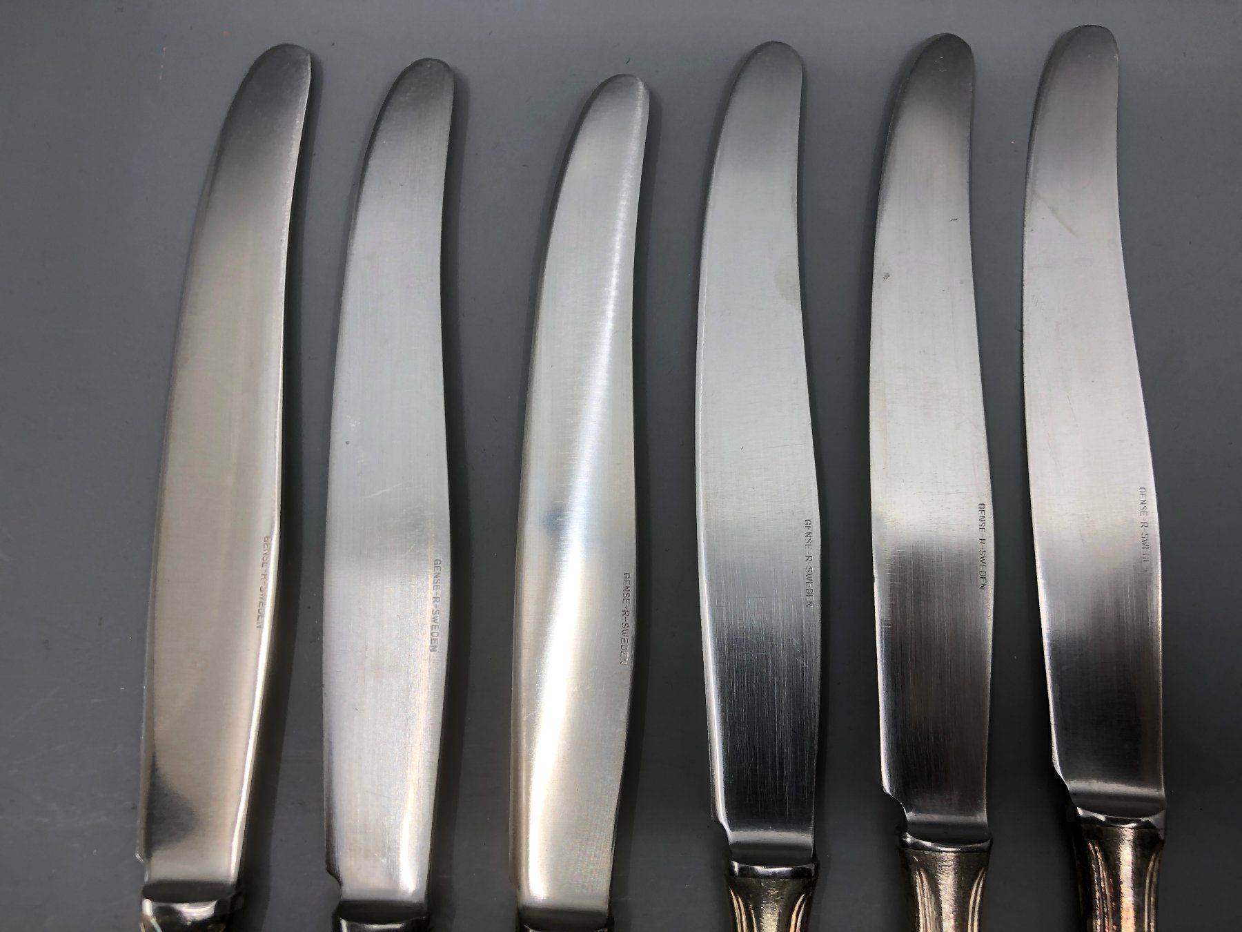 Posate: 6 Tafelmesser versilbert Skandinavisches Design – Usato da Basel venduto da Tiabeanie 3