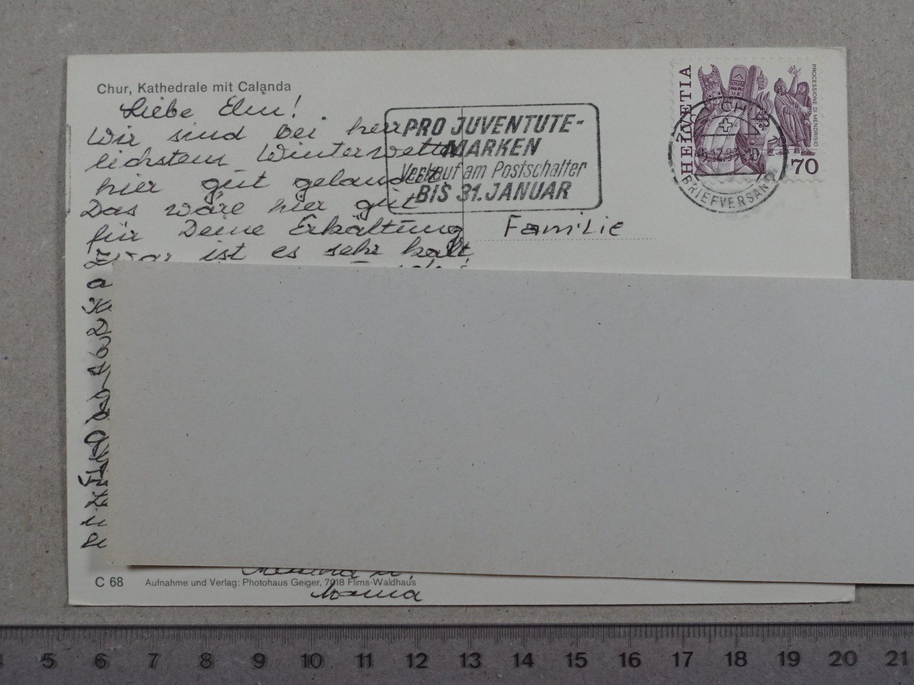 Cartoline postali: Chur, Kathedrale, Calanda, 1983 – Usato da Lenzburg venduto da fh1 1