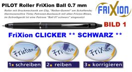 Pilot Roller Frixion CLICKER Ball 07 ** ZONE ** SCHWARZ