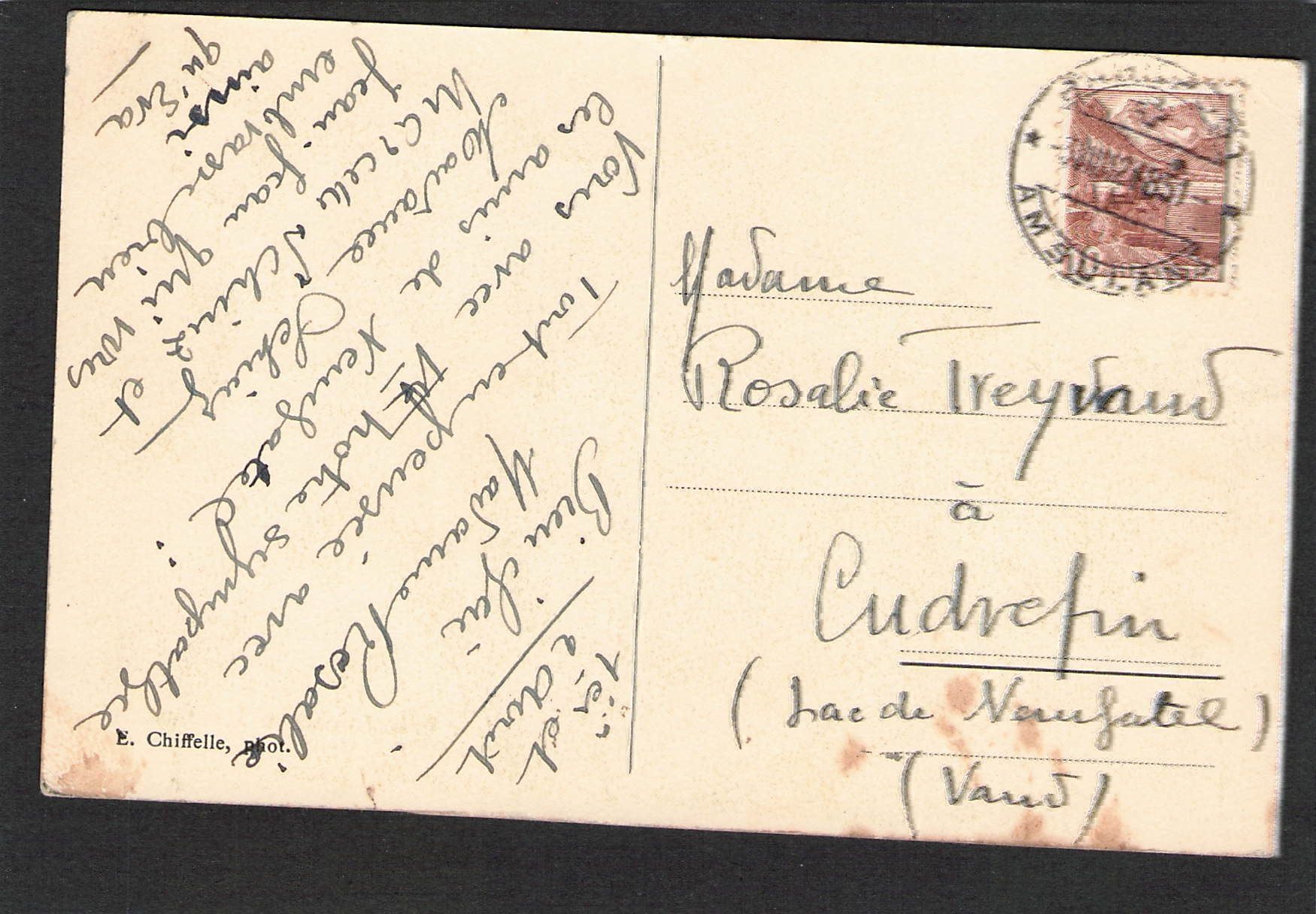 Cartoline postali: CP,NE Les Près Devant s. Montmollin,1912 – Usato da Reichenburg venduto da Pipo-67 1