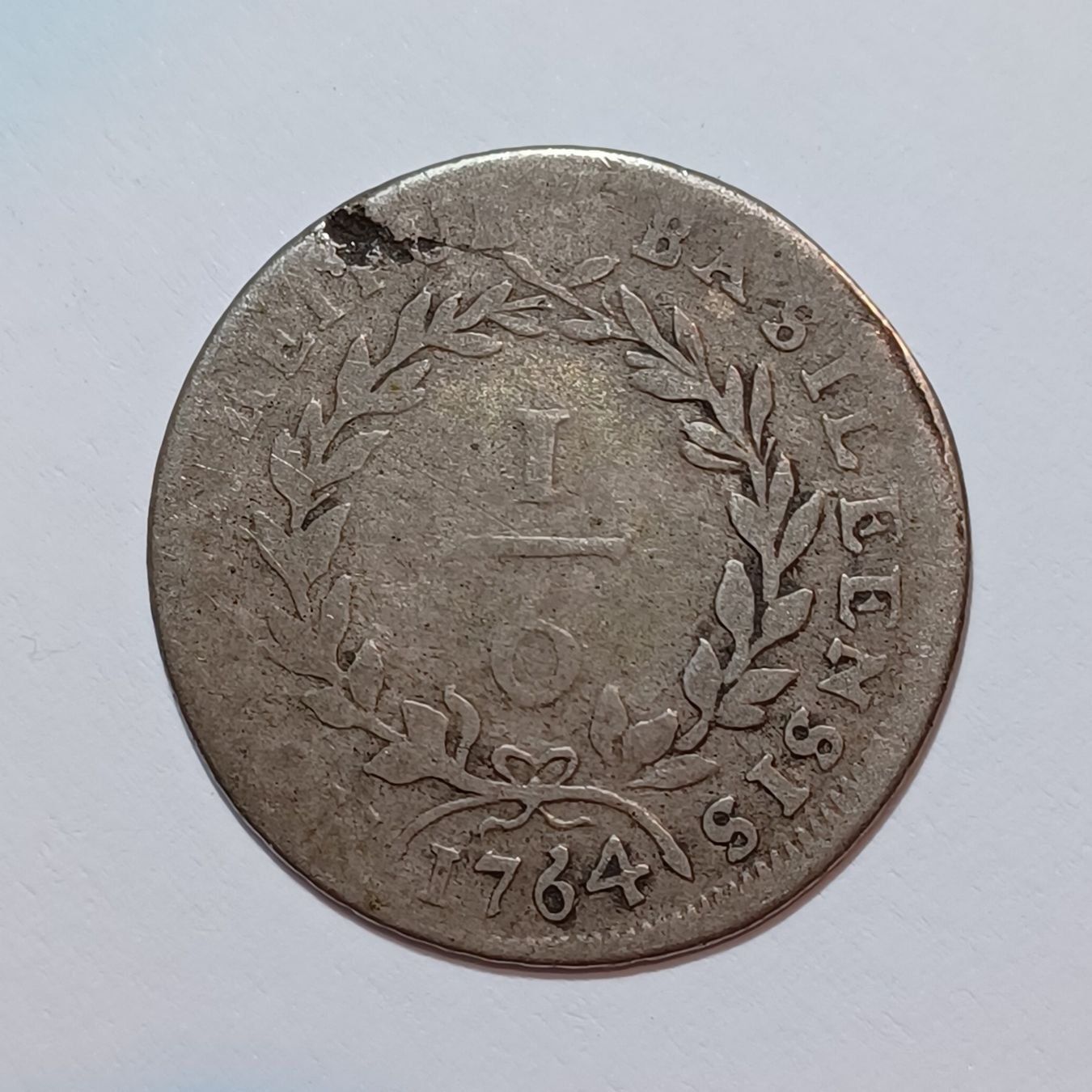 Tutti le monete: 1/6 Taler 1764 Basel – Usato da Pfäffikon ZH venduto da Schweizer_Muenzen