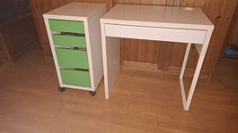 Ensemble bureau et meuble tiroir IKEA