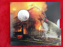 Gedenkmünze im Folder - 2020 Feuerwehr - 20 Franken - Silber